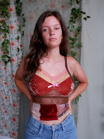 Patchwork Rust Lace Tanktop