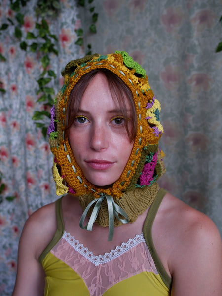 Crochet Flower Bonnet