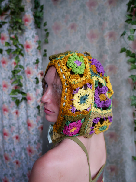 Crochet Flower Bonnet