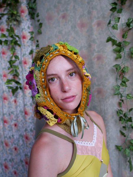 Crochet Flower Bonnet