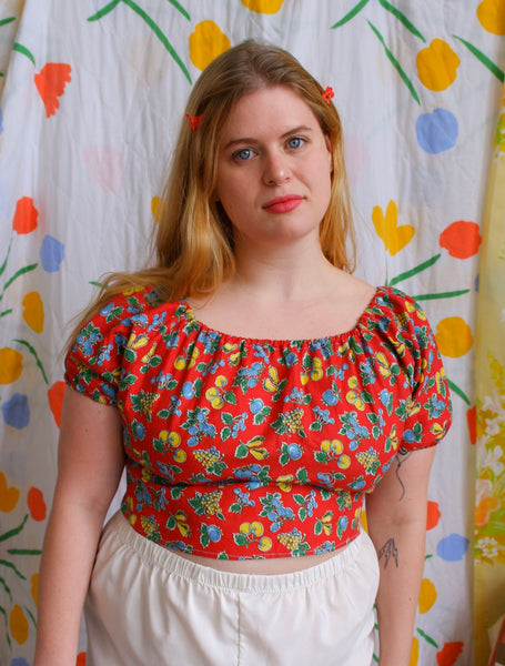 Fruity Puff Sleeve Blouse